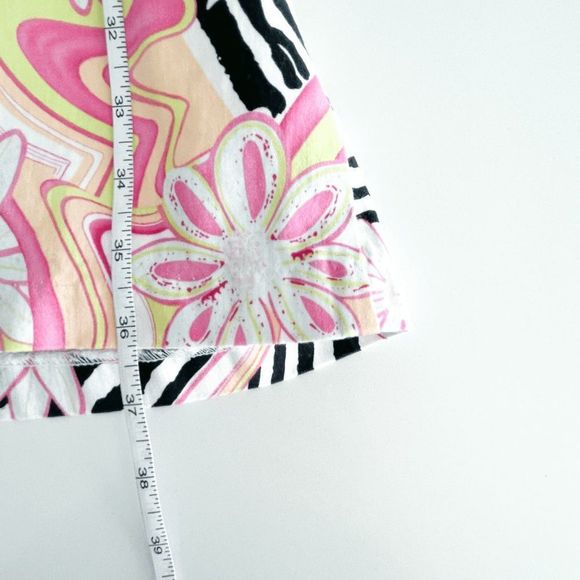 Lori Ann Montreal Summer Sun Dress Sleeveless Sexy V Neck Floral Pink Women's 10 - Picture 7 of 7